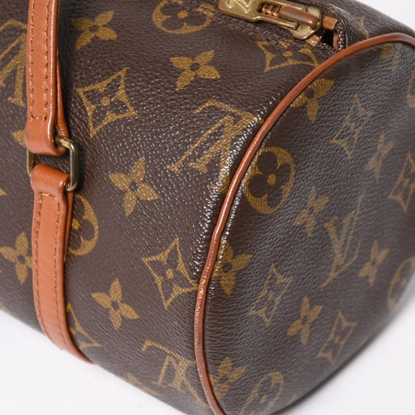 Very Good Condition LOUIS VUITTON Papillon 26 Handbag M51366 Monogram Brown Leather Gold Hardware Old Model Used 4a004892