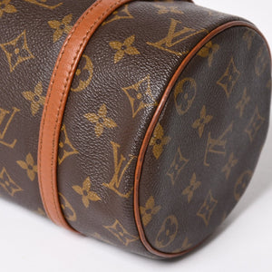 Very Good Condition LOUIS VUITTON Papillon 26 Handbag M51366 Monogram Brown Leather Gold Hardware Old Model Used 4a004892