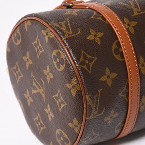 Very Good Condition LOUIS VUITTON Papillon 26 Handbag M51366 Monogram Brown Leather Gold Hardware Old Model Used 4a004892