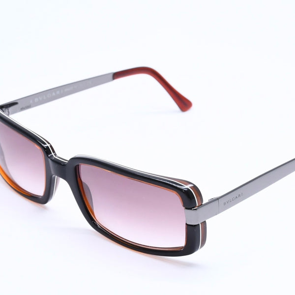 極美品 BVLGARI ブルガリ Sunglasses サングラス アイウェア ブラウン ブラック シルバー金具 56◻︎19 130 中古 4a004928