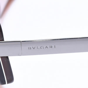 極美品 BVLGARI ブルガリ Sunglasses サングラス アイウェア ブラウン ブラック シルバー金具 56◻︎19 130 中古 4a004928