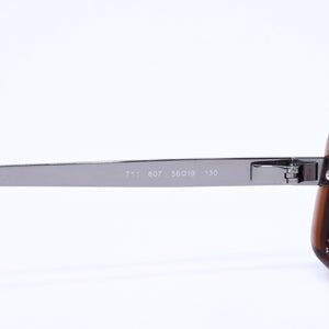 極美品 BVLGARI ブルガリ Sunglasses サングラス アイウェア ブラウン ブラック シルバー金具 56◻︎19 130 中古 4a004928
