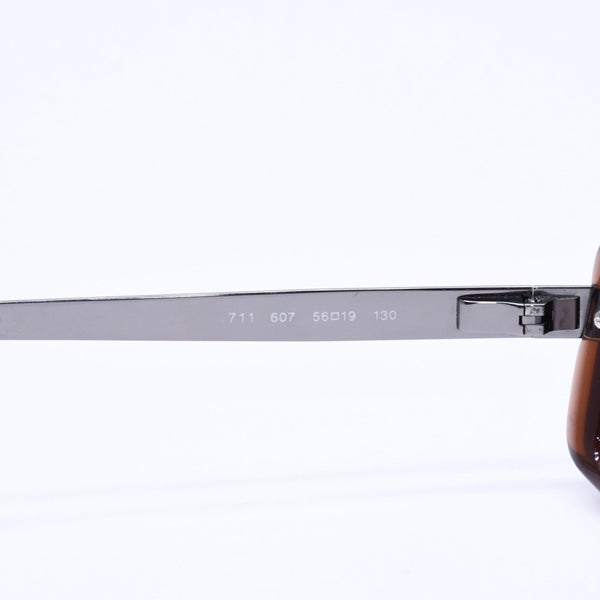 極美品 BVLGARI ブルガリ Sunglasses サングラス アイウェア ブラウン ブラック シルバー金具 56◻︎19 130 中古 4a004928
