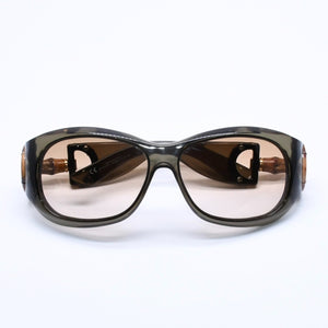 極美品 GUCCI グッチ サングラス アイウェア GG2970/S サイズ54☐14 115 ホースビット バンブー カーキ 中古 4a004922