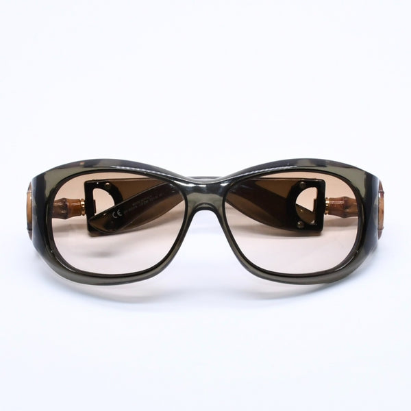 極美品 GUCCI グッチ サングラス アイウェア GG2970/S サイズ54☐14 115 ホースビット バンブー カーキ 中古 4a004922
