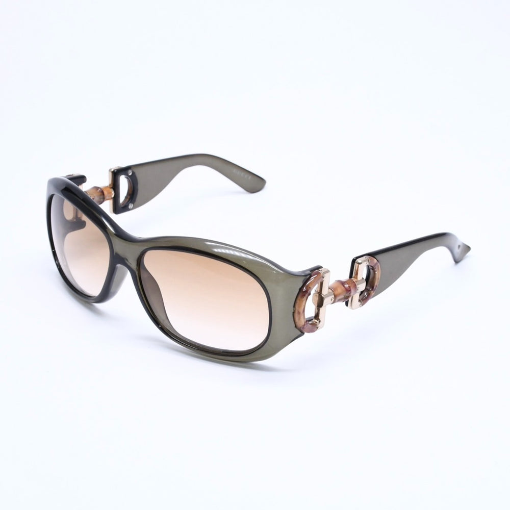 極美品 GUCCI グッチ サングラス アイウェア GG2970/S サイズ54☐14 115 ホースビット バンブー カーキ 中古 4a004922