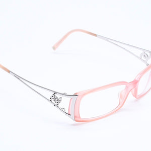 CHANEL Glasses Eyewear Coco Mark Silver Temple BC1950650 Pink Silver Hardware Good Condition Used 4a004925
