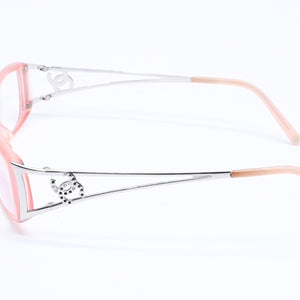 CHANEL Glasses Eyewear Coco Mark Silver Temple BC1950650 Pink Silver Hardware Good Condition Used 4a004925