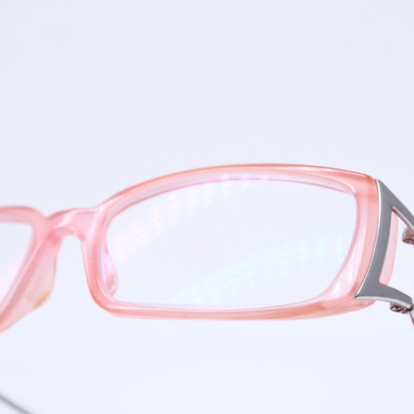 CHANEL Glasses Eyewear Coco Mark Silver Temple BC1950650 Pink Silver Hardware Good Condition Used 4a004925