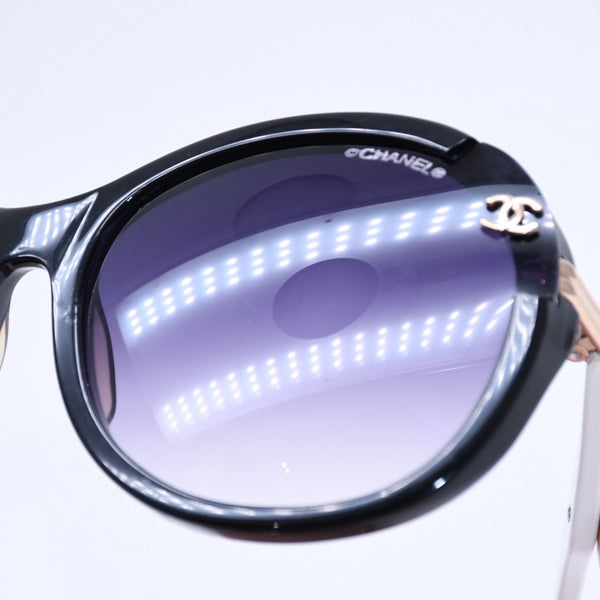 CHANEL sunglasses, eyewear, Coco Mark, 5316-B 57◻17 135 Rhinestone Camellia White Black Excellent Condition Used 4a004917