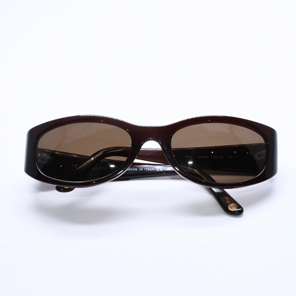 CHANEL sunglasses eyewear C56296 52◻19 125 Dark Brown Brown Excellent Condition Used 4a004916