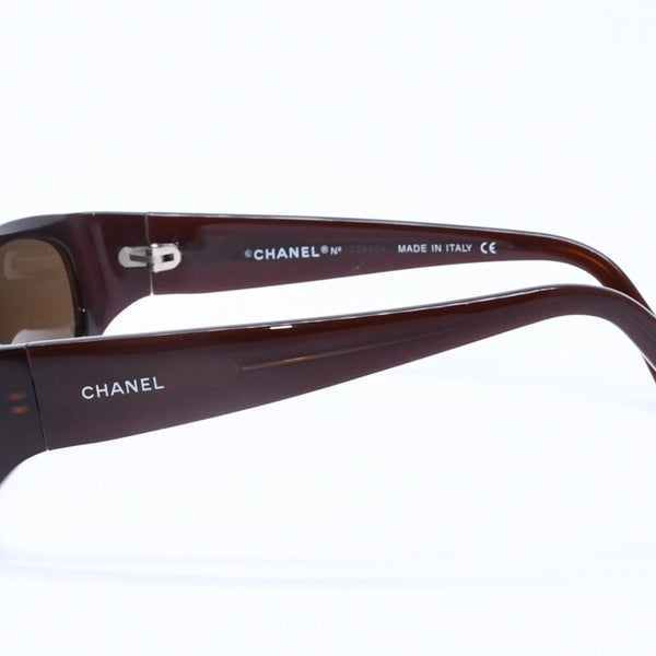 CHANEL sunglasses eyewear C56296 52◻19 125 Dark Brown Brown Excellent Condition Used 4a004916