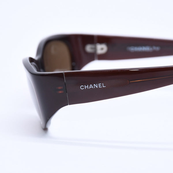 CHANEL sunglasses eyewear C56296 52◻19 125 Dark Brown Brown Excellent Condition Used 4a004916