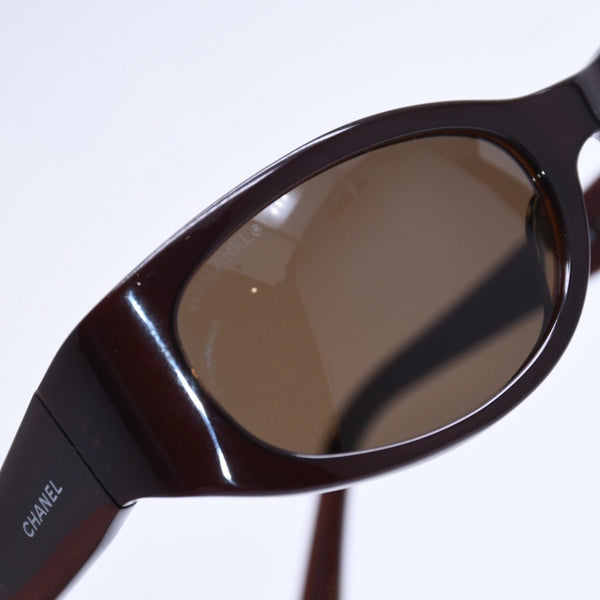 CHANEL sunglasses eyewear C56296 52◻19 125 Dark Brown Brown Excellent Condition Used 4a004916