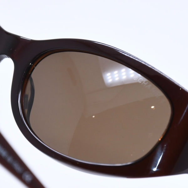 CHANEL sunglasses eyewear C56296 52◻19 125 Dark Brown Brown Excellent Condition Used 4a004916