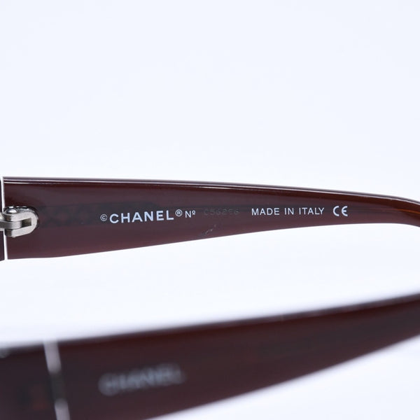 CHANEL sunglasses eyewear C56296 52◻19 125 Dark Brown Brown Excellent Condition Used 4a004916