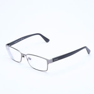 PRADA プラダ 眼鏡 メガネ アイウェア ブラックテンプル クリアレンズ サイドロゴ VPR 50S 56◻︎16 美品 中古 4a004923
