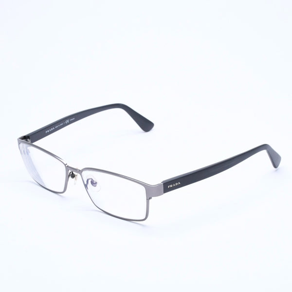PRADA プラダ 眼鏡 メガネ アイウェア ブラックテンプル クリアレンズ サイドロゴ VPR 50S 56◻︎16 美品 中古 4a004923