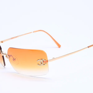 Mint condition CHANEL sunglasses, eyewear, rhinestone, Coco Mark, gold hardware, 4017-D 62◻17 120 Used 4a004919