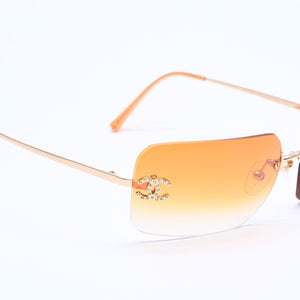 Mint condition CHANEL sunglasses, eyewear, rhinestone, Coco Mark, gold hardware, 4017-D 62◻17 120 Used 4a004919