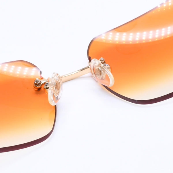 Mint condition CHANEL sunglasses, eyewear, rhinestone, Coco Mark, gold hardware, 4017-D 62◻17 120 Used 4a004919