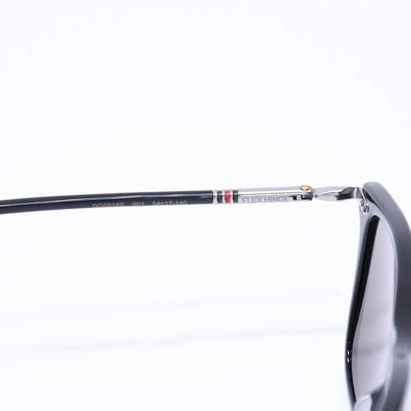 極美品 GUCCI グッチ Sunglasses サングラス アイウェア GG0158S サイズ54◻︎17 145 ブラック レッド グリーン シルバー金具 中古 4a004918