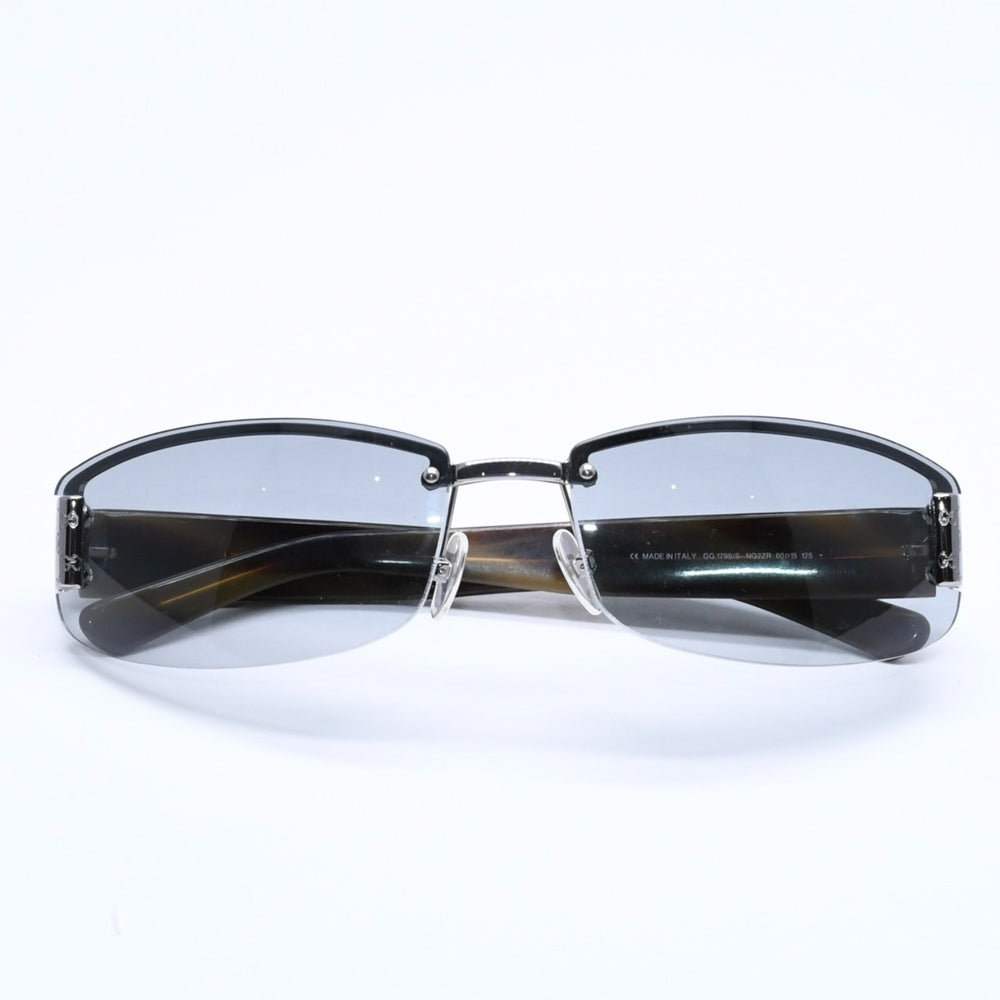 GUCCI グッチ サングラス アイウェア カーキレンズ カーキテンプル シルバー金具 GG1799/S 60◻︎15 125 美品 中古 4a004926