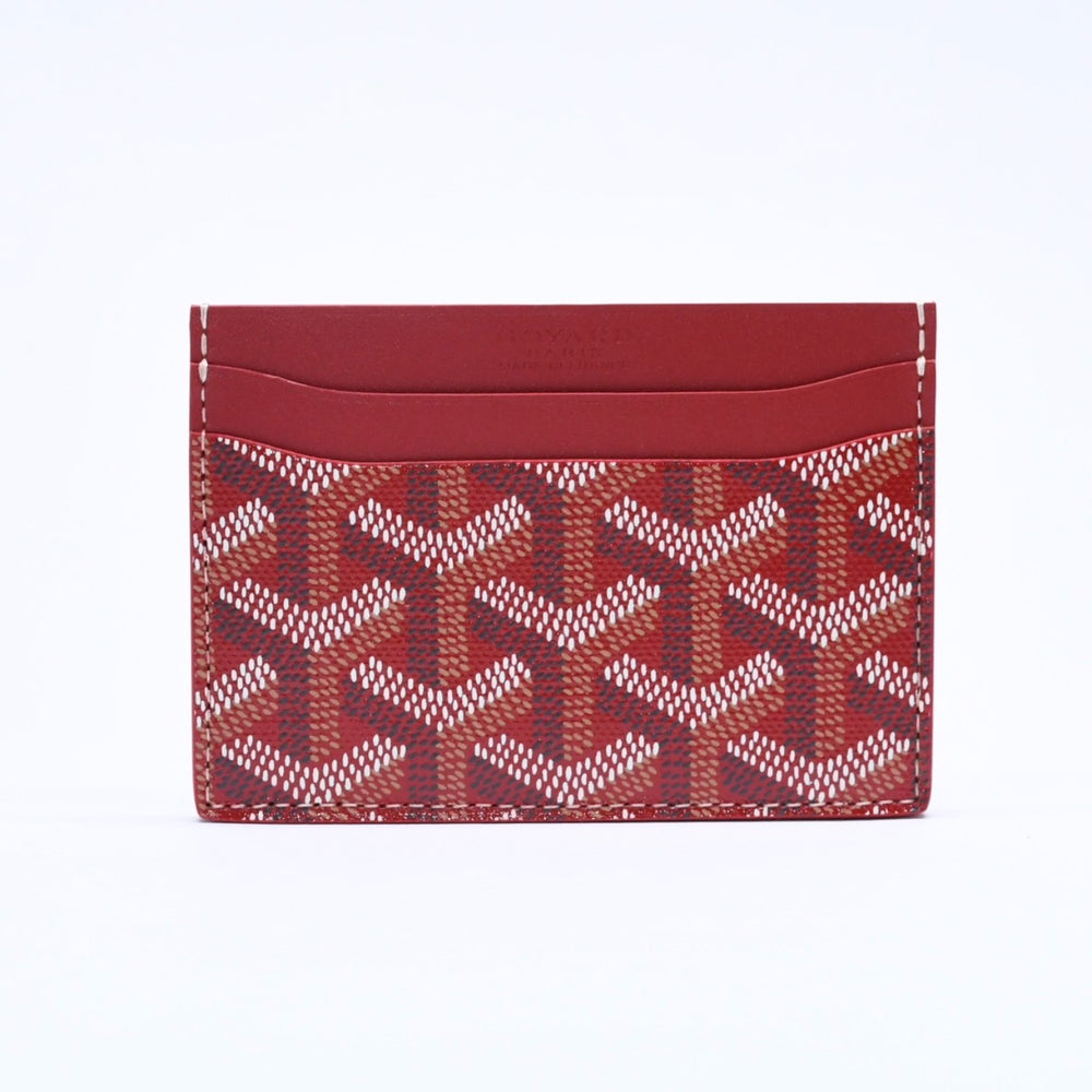 未使用 GOYARD ゴヤール サン・シュルピス カードケース レッド STSULPPMLTY02CL02X レザー PVC 中古 4a005110