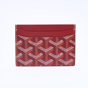 Unused GOYARD Saint Sulpice Card Case Red STSULPPMLTY02CL02X Leather PVC Used 4a005110