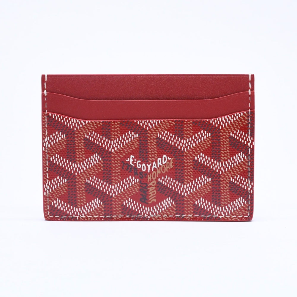 未使用 GOYARD ゴヤール サン・シュルピス カードケース レッド STSULPPMLTY02CL02X レザー PVC 中古 4a005110