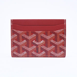Unused GOYARD Saint Sulpice Card Case Red STSULPPMLTY02CL02X Leather PVC Used 4a005110