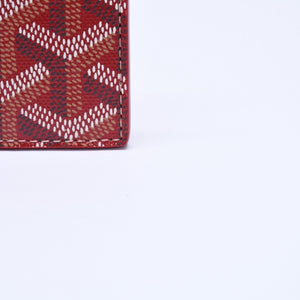 Unused GOYARD Saint Sulpice Card Case Red STSULPPMLTY02CL02X Leather PVC Used 4a005110