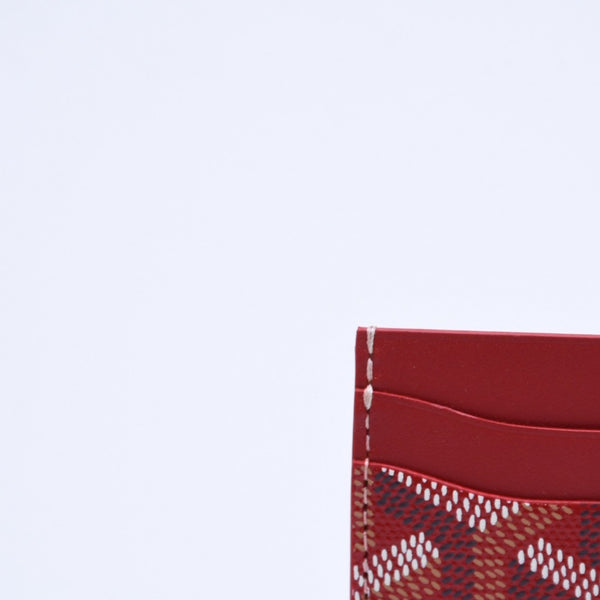 Unused GOYARD Saint Sulpice Card Case Red STSULPPMLTY02CL02X Leather PVC Used 4a005110