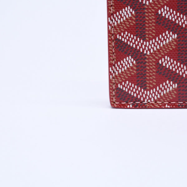 Unused GOYARD Saint Sulpice Card Case Red STSULPPMLTY02CL02X Leather PVC Used 4a005110