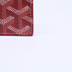 Unused GOYARD Saint Sulpice Card Case Red STSULPPMLTY02CL02X Leather PVC Used 4a005110