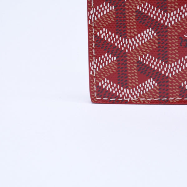 Unused GOYARD Saint Sulpice Card Case Red STSULPPMLTY02CL02X Leather PVC Used 4a005110