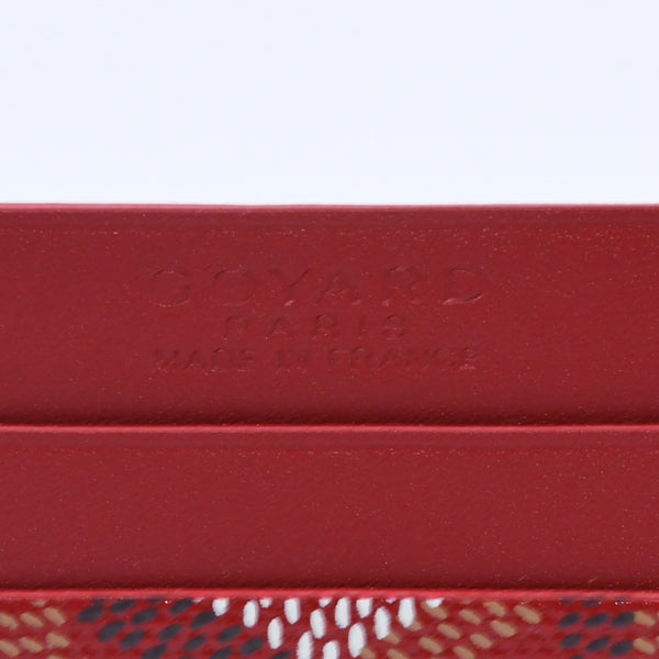 Unused GOYARD Saint Sulpice Card Case Red STSULPPMLTY02CL02X Leather PVC Used 4a005110