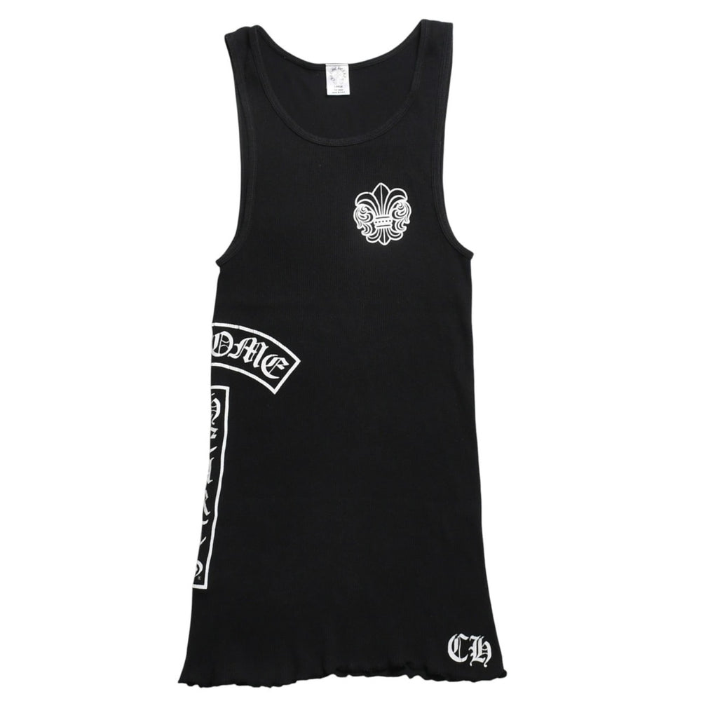 CHROME HEARTS クロムハーツ タンクトップ サイズL BSフレア オールドイングリッシュロゴ CHロゴ ブラック 美品 中古 4a005030