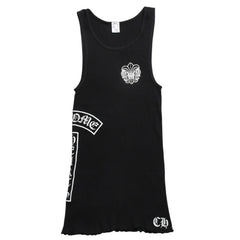 CHROME HEARTS クロムハーツ タンクトップ サイズL BSフレア オールドイングリッシュロゴ CHロゴ ブラック 美品 中古 4a005030