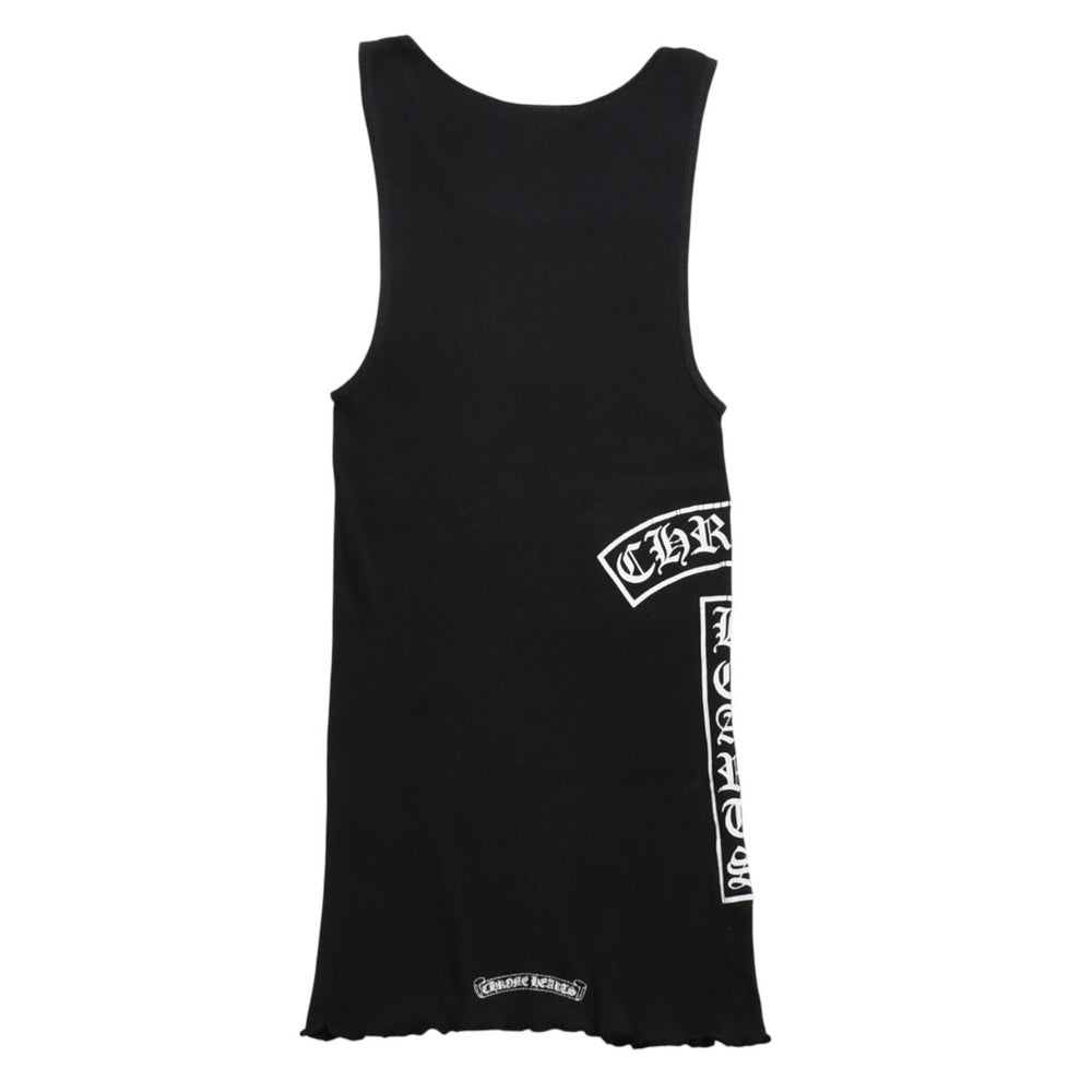 CHROME HEARTS クロムハーツ タンクトップ サイズL BSフレア オールドイングリッシュロゴ CHロゴ ブラック 美品 中古 4a005030