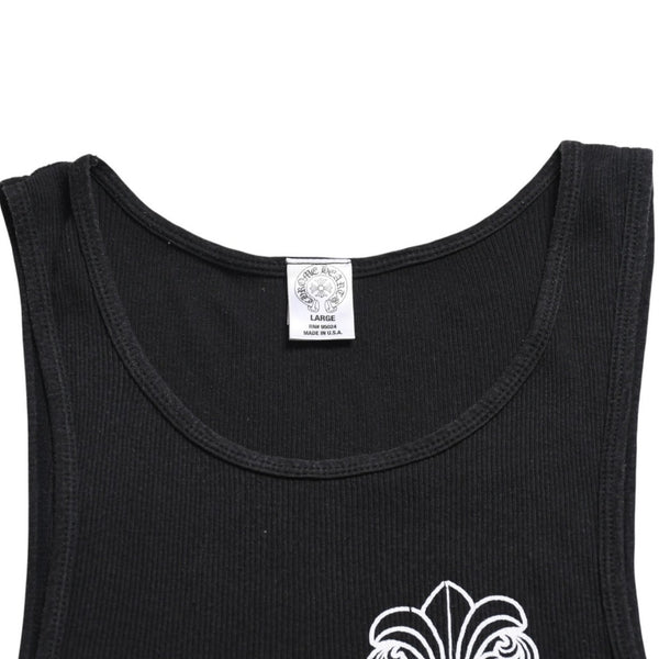CHROME HEARTS クロムハーツ タンクトップ サイズL BSフレア オールドイングリッシュロゴ CHロゴ ブラック 美品 中古 4a005030