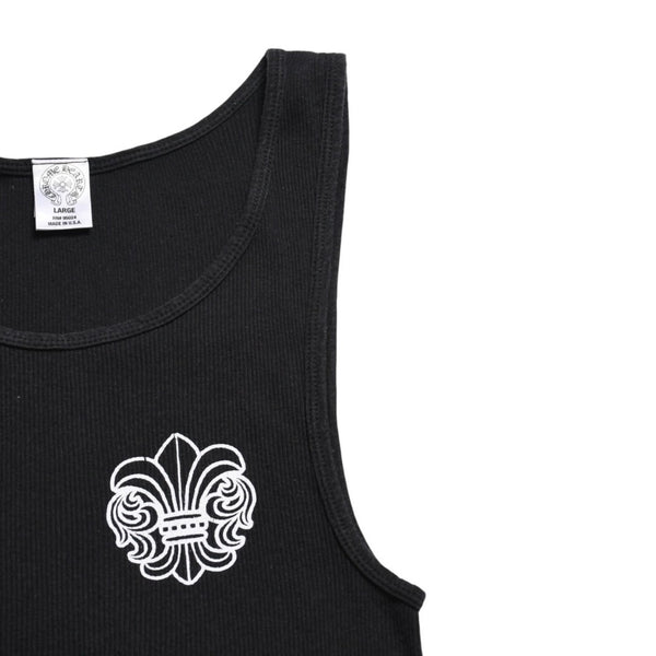 CHROME HEARTS クロムハーツ タンクトップ サイズL BSフレア オールドイングリッシュロゴ CHロゴ ブラック 美品 中古 4a005030