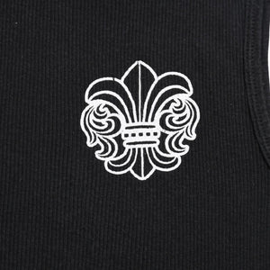 CHROME HEARTS クロムハーツ タンクトップ サイズL BSフレア オールドイングリッシュロゴ CHロゴ ブラック 美品 中古 4a005030