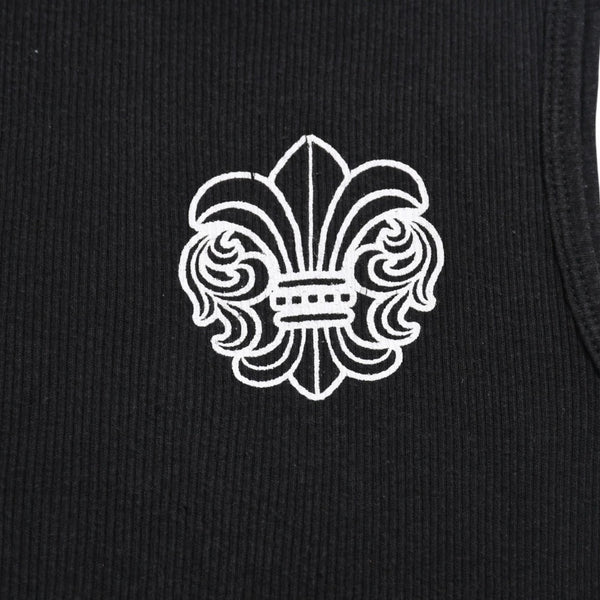CHROME HEARTS クロムハーツ タンクトップ サイズL BSフレア オールドイングリッシュロゴ CHロゴ ブラック 美品 中古 4a005030