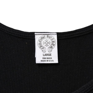 CHROME HEARTS クロムハーツ タンクトップ サイズL BSフレア オールドイングリッシュロゴ CHロゴ ブラック 美品 中古 4a005030