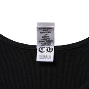 CHROME HEARTS クロムハーツ タンクトップ サイズL BSフレア オールドイングリッシュロゴ CHロゴ ブラック 美品 中古 4a005030