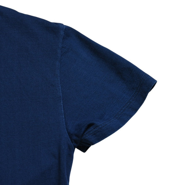 MIU MIU Cotton Jersey T-shirt MJE15 Patch Logo Cut and Sewn Short Sleeve T-shirt Indigo Blue Navy Size M Good Condition Used 4a004938