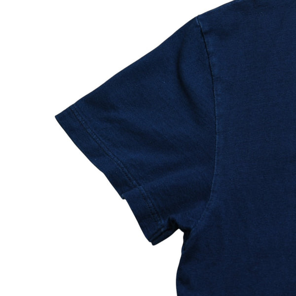 MIU MIU Cotton Jersey T-shirt MJE15 Patch Logo Cut and Sewn Short Sleeve T-shirt Indigo Blue Navy Size M Good Condition Used 4a004938