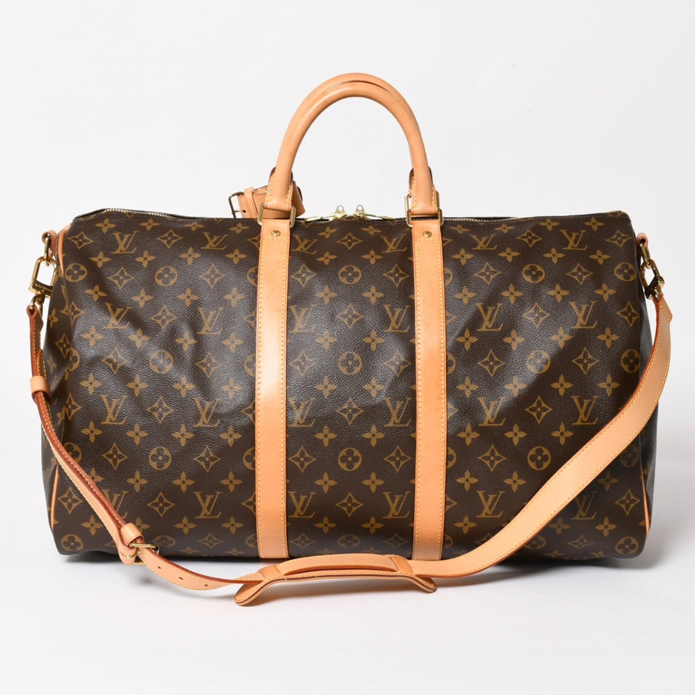 LOUIS VUITTON ルイヴィトン キーポル50 バンドリエール ボストンバッグ M41426 PVC レザー モノグラム MB3047 ゴールド金具 美品 中古 4a004901