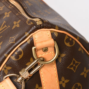 LOUIS VUITTON Keepall 50 Bandouliere Boston Bag M41426 PVC Leather Monogram MB3047 Gold Hardware Good Condition Used 4a004901